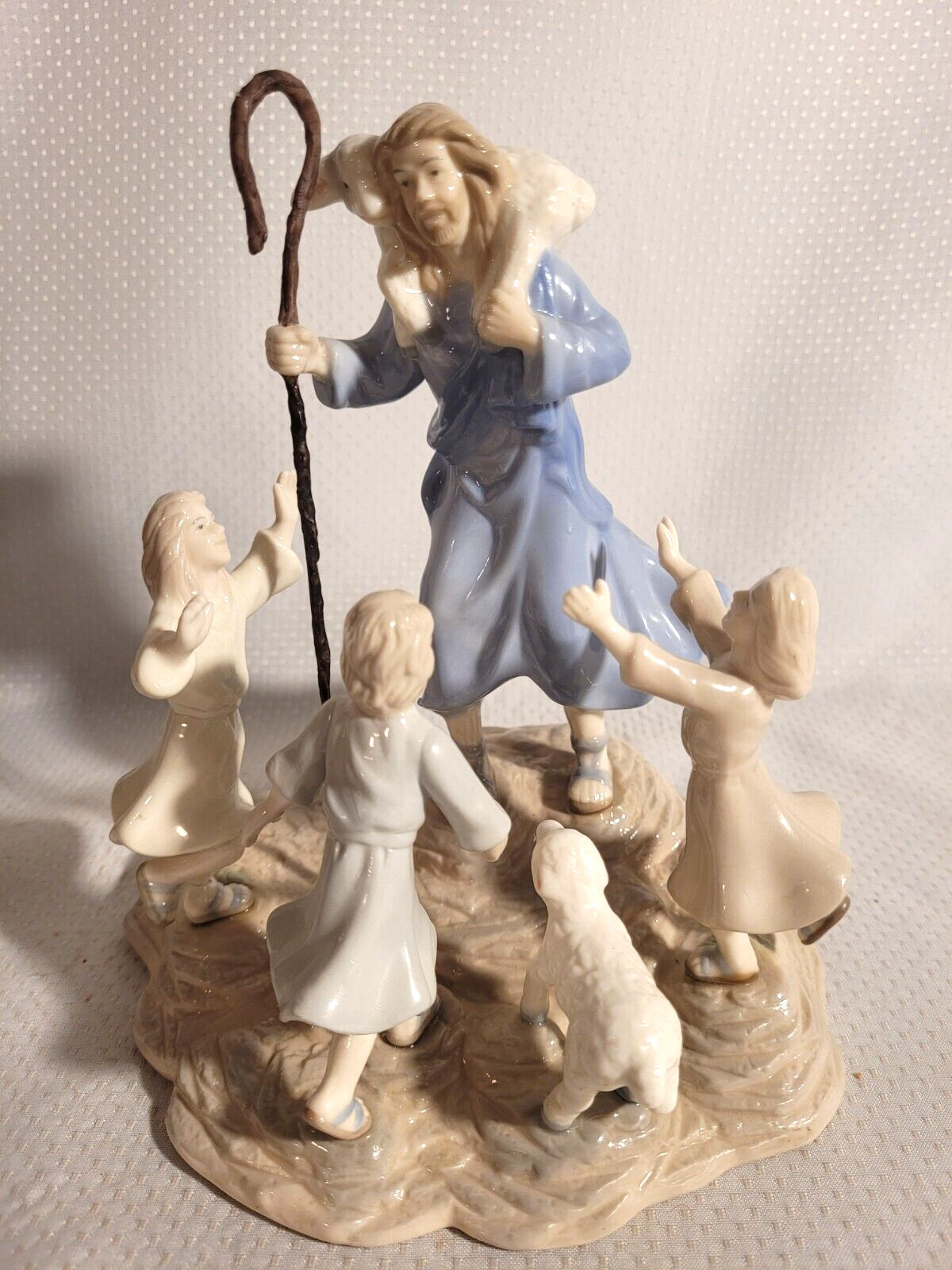 Religious Sculpture 2001 The Lost is Found By De L Esprie – Approx 7″ X 6″