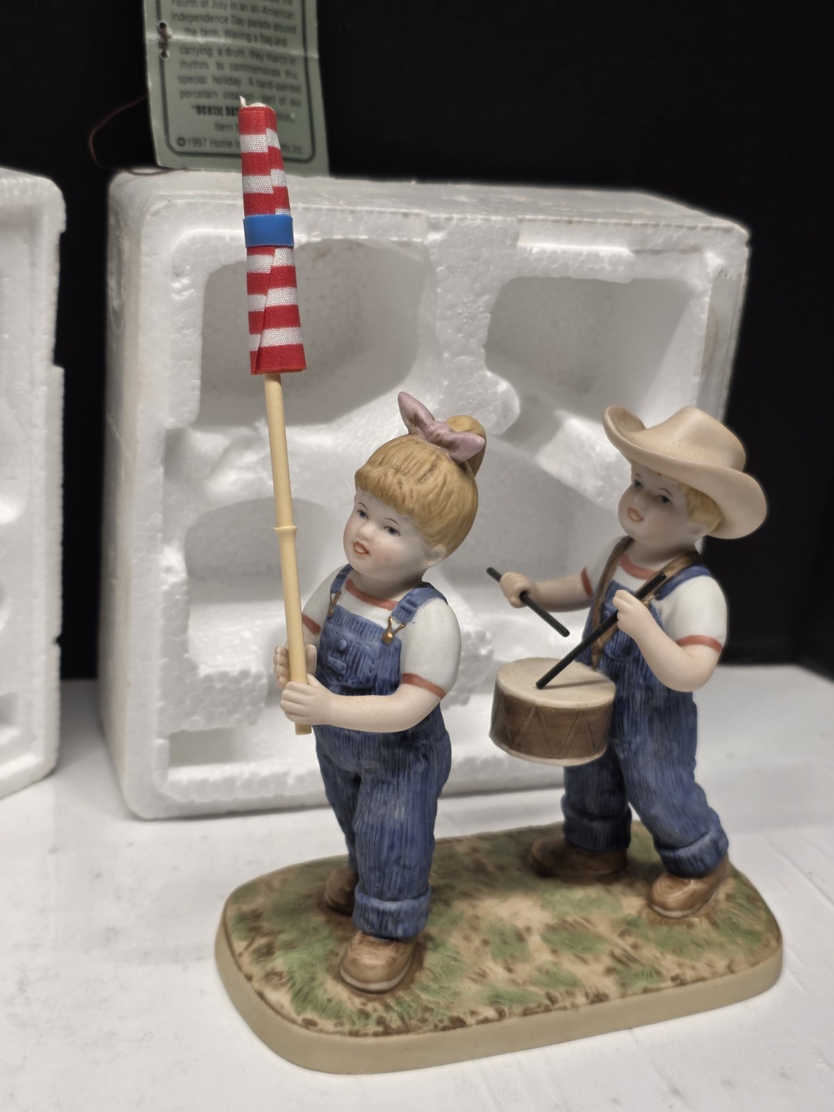 NEW Vintage Home Interiors HOMCO Denim Days Retired “FOURTH OF JULY” 1530 ~1997