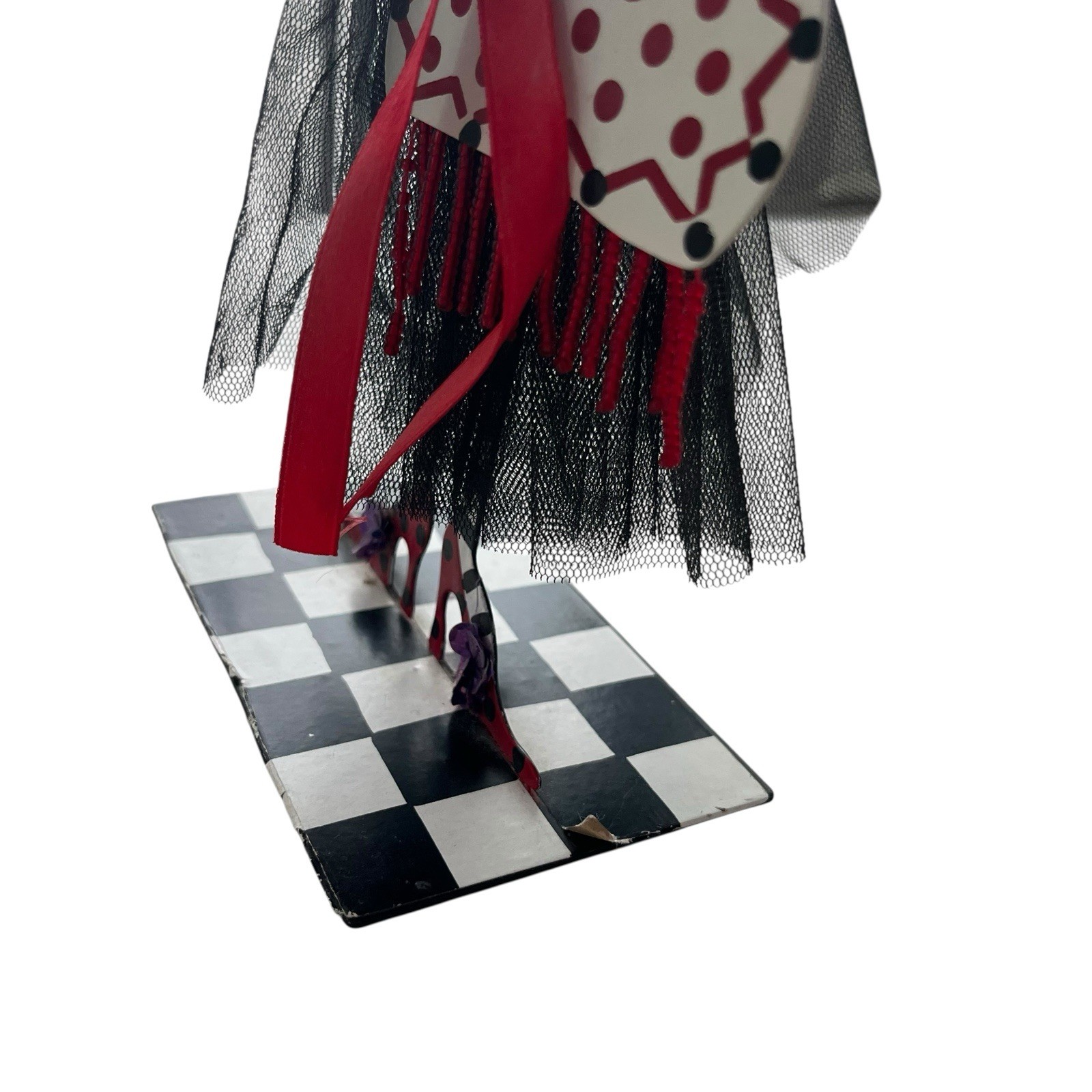 Silvestri By Joey Inc Red Metal Figurine Woman Best Stressed Whimsical Art Decor