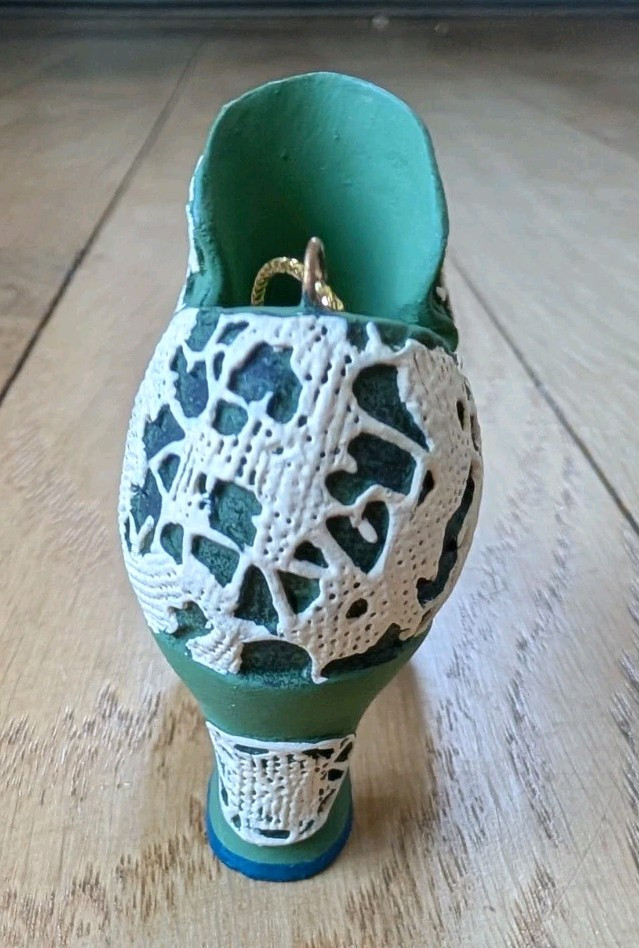Metropolitan Museum Of Art Shoe Ornament Holiday Venetian Green Lace MMA NY