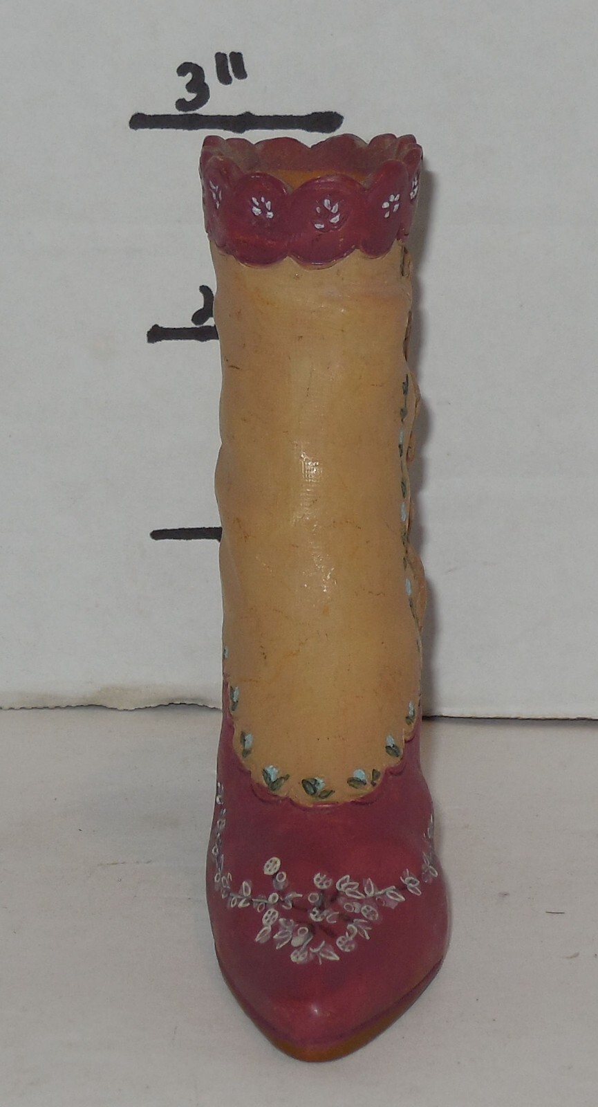 Collectible Ceramic Decorative 3″ Victorian High Heel BOOT SHOE Fashion Figure