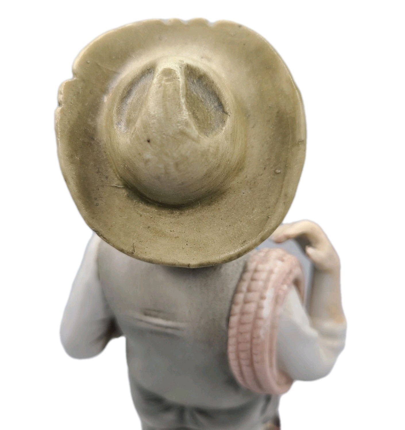 Norleans Old Fisherman Figurine Smoking A Pipe Anchor Dock Lines Hand Painted