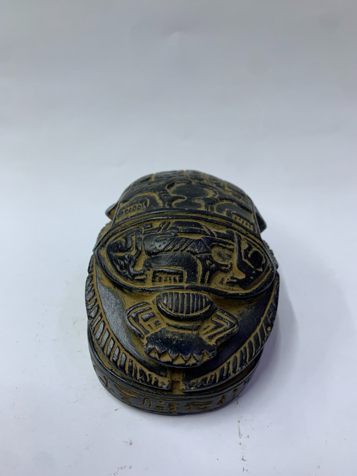 Rare Antique Ancient Egyptian Statue Scarab Good Luck Magic Writing Hieroglyphic