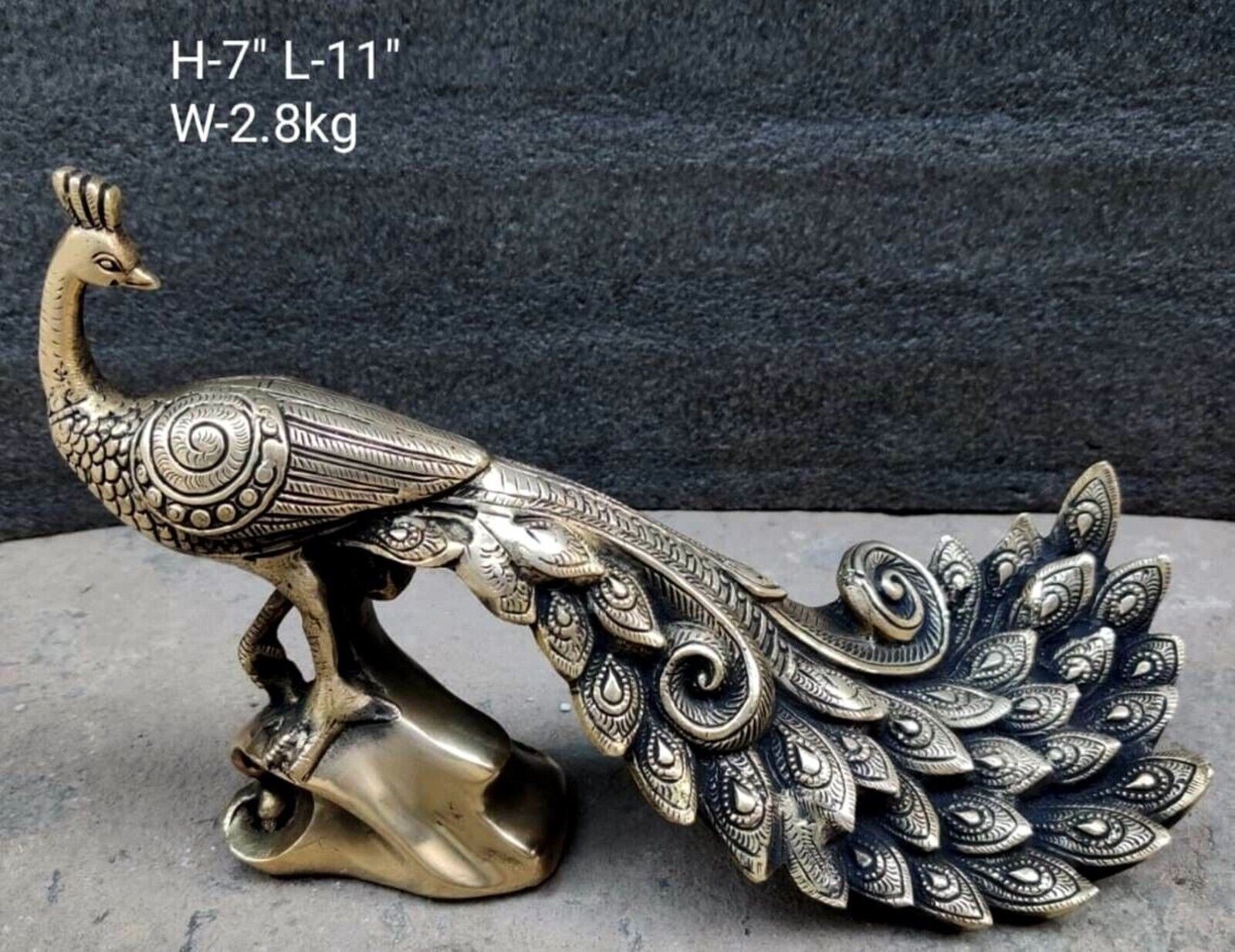 Peacock Shape Statue Victorian Style Handmade Brass Figurine Home Décor Figure