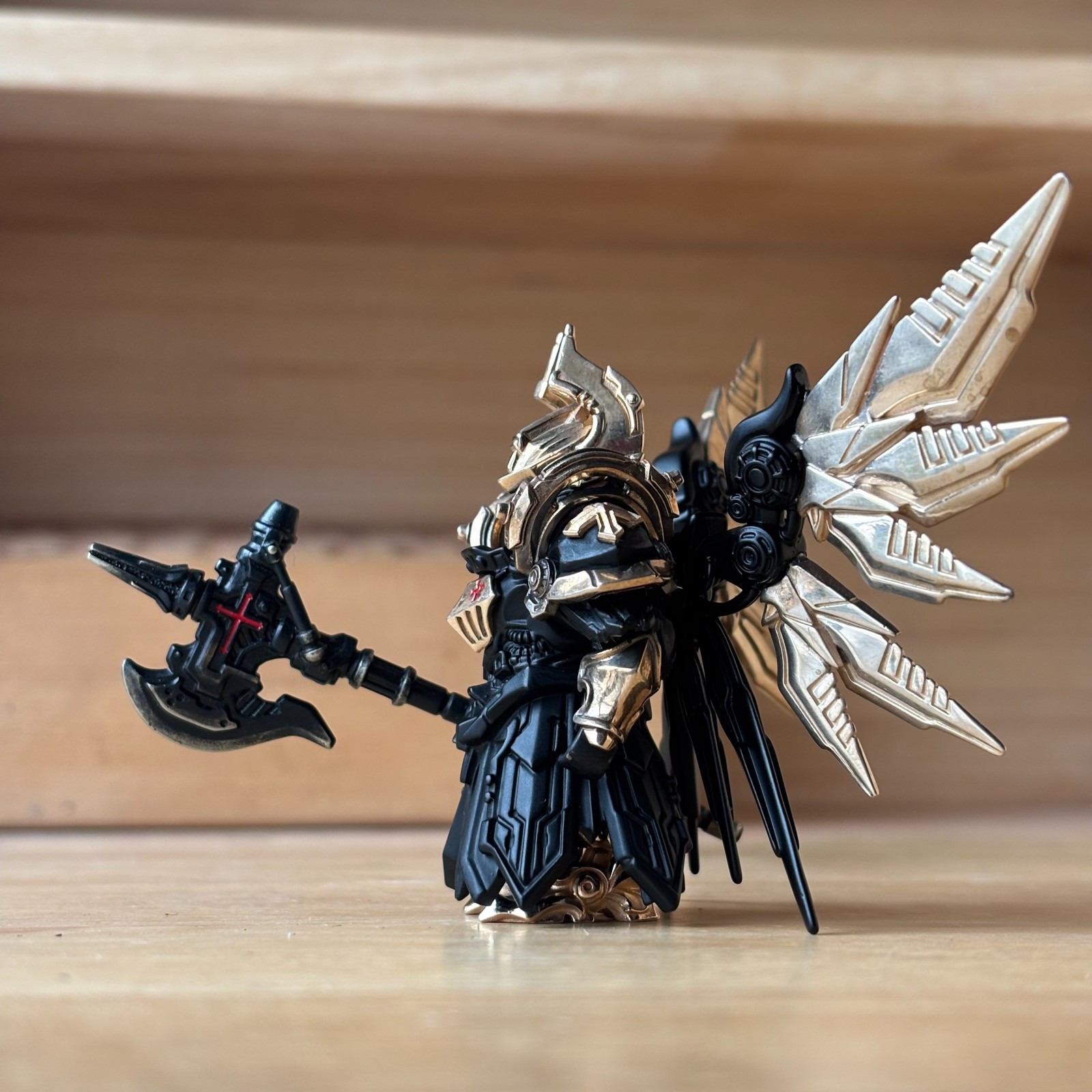 Mech Justicar Figurine in Blackened Bronze Metal Magnetic Miniature Gift for Men
