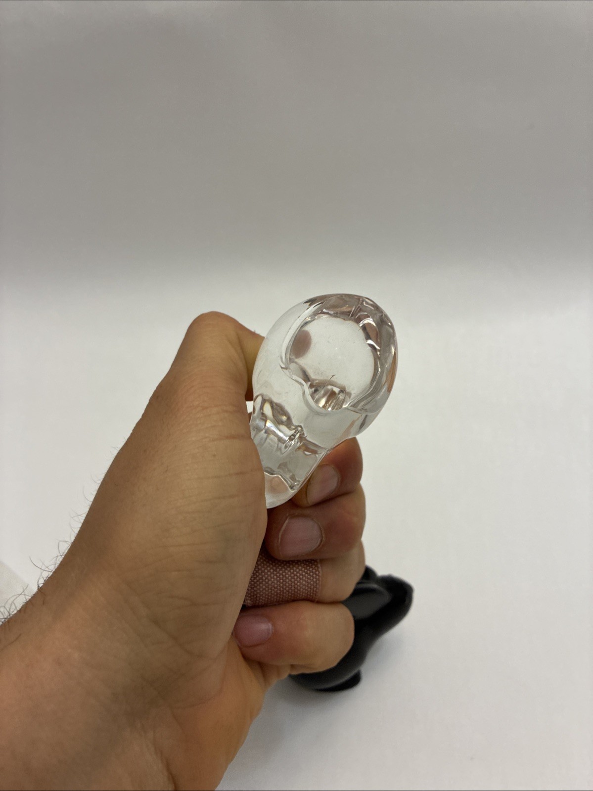 Oneida Crystal Clear & Black Glass Hand Blown 2.5″ Bunny Rabbit Figurine