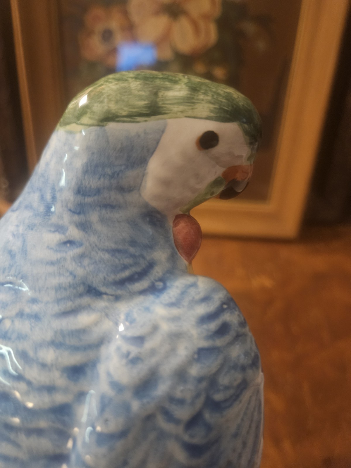 Chelsea House Parrot Figurine Italy 9 1/2″ Tall EUC 1980’s?