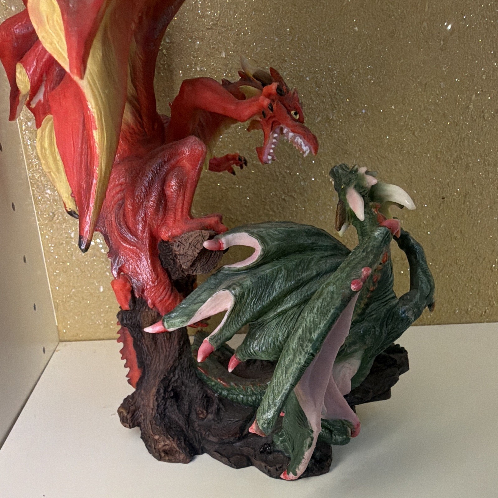 Summit Collection Fantasy Dragon Figurine, Resin Multicolor Statue 10 in
