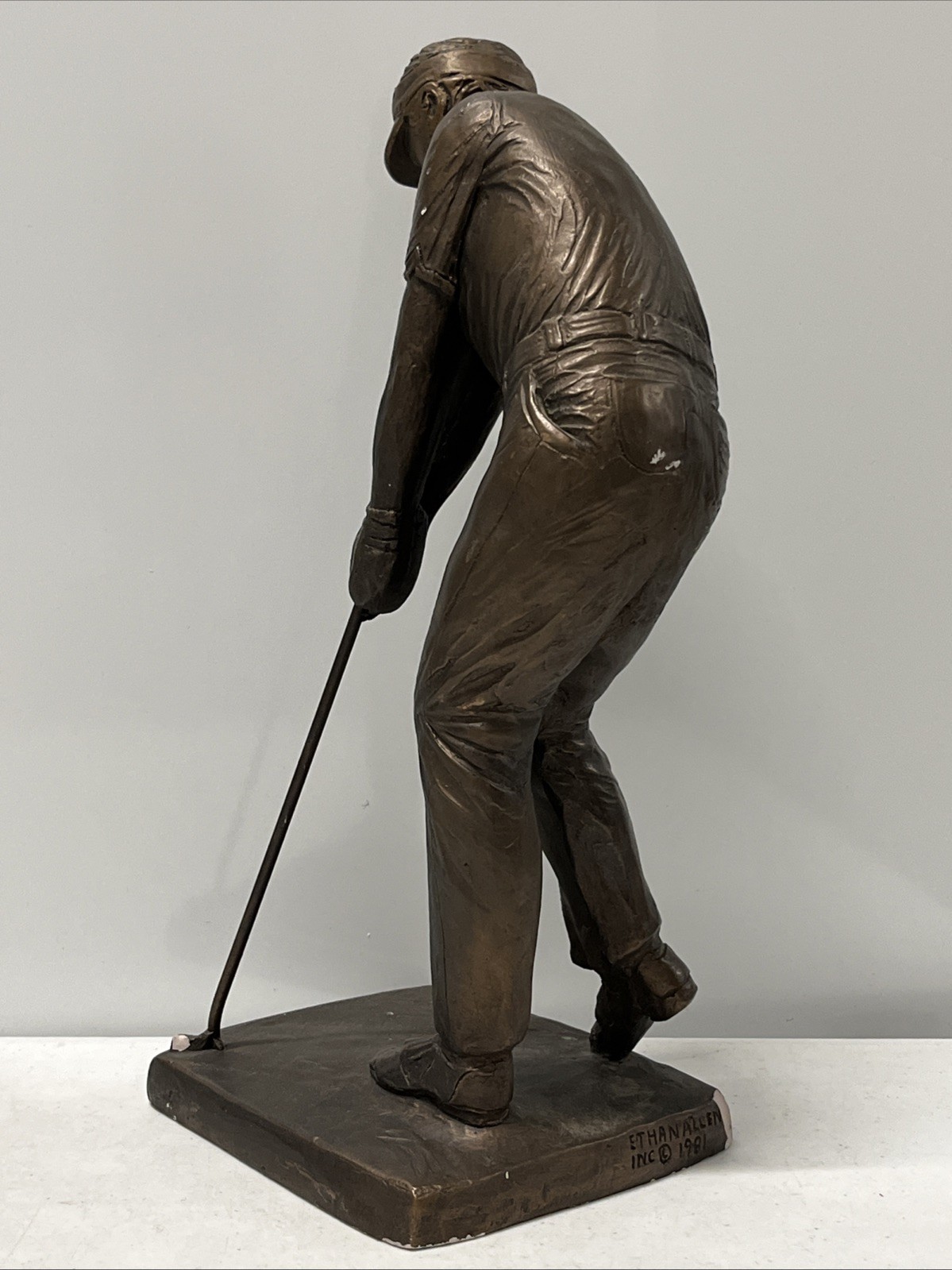 Ethan Allen Inc.1981 Golfer Figurine 15.5”