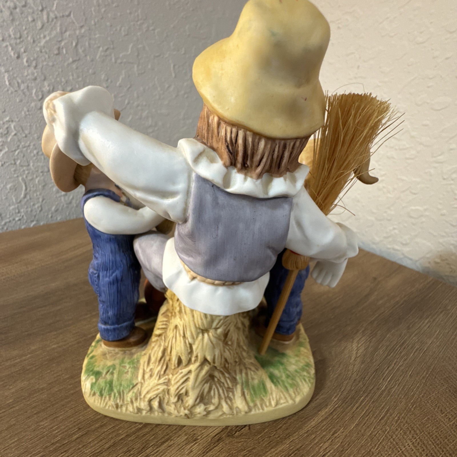 HOMCO Vintage 1985 Farmer Kids Porcelain Figurines DENIM DAYS Lot of 7 Set