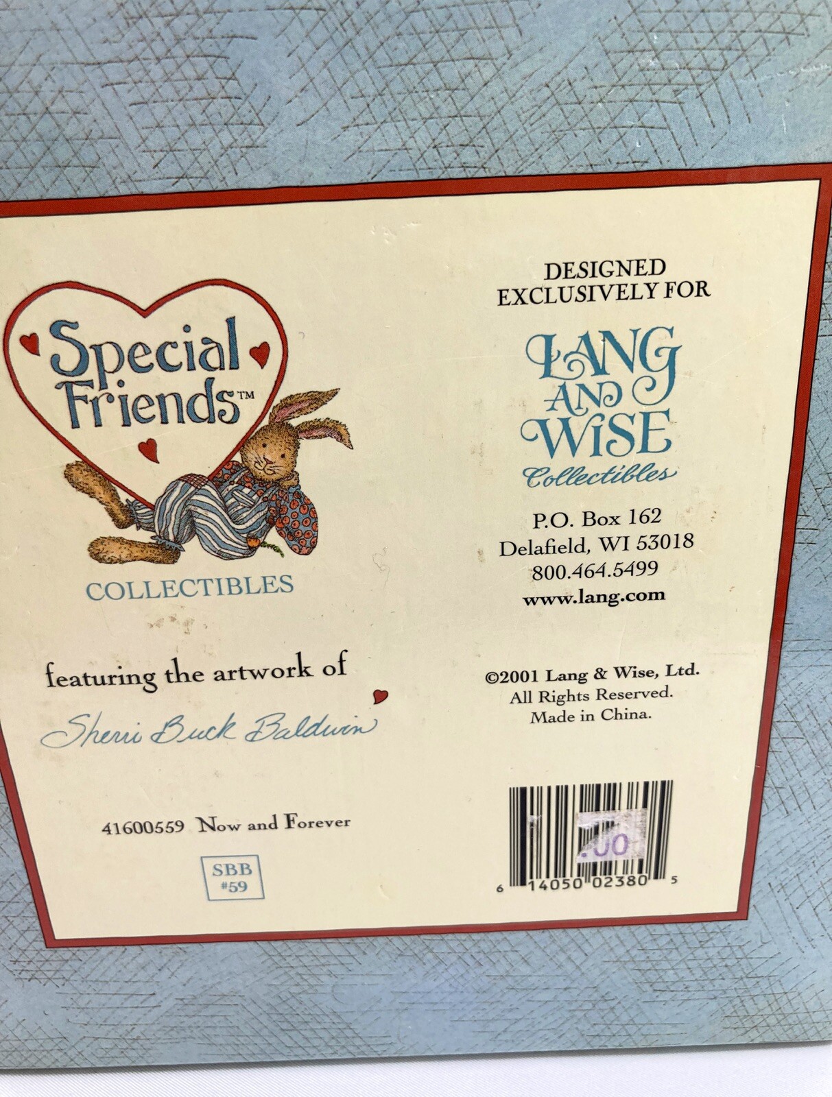Sherri Buck Baldwin “NOW & FOREVER” Lang & Wise Special Friends 2001 1st Ed NIB!