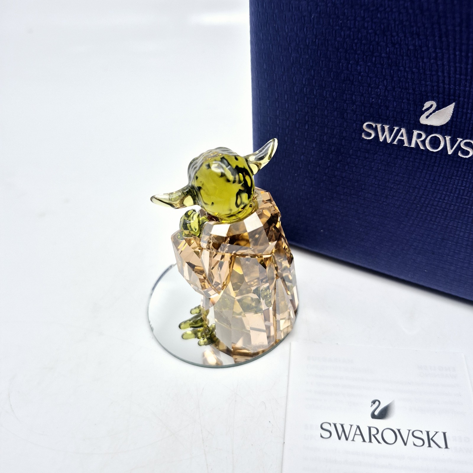 Swarovski Star Wars Yoda Crystal Figurine 5755884 3″ in Box COA Mirror