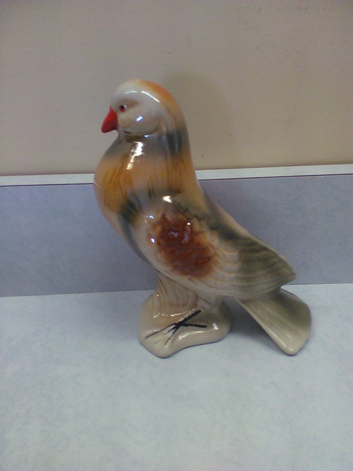 Vintage Irridecent Pigeon Figurine Made In Brazil