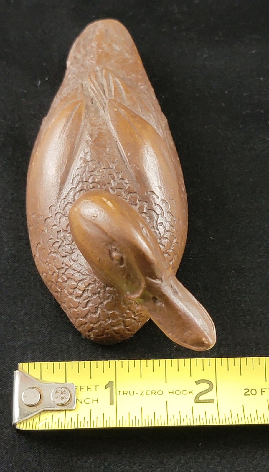 Vintage Mallard Duck Decoy 4in Resin Wood Look Mini Paperweight Decor