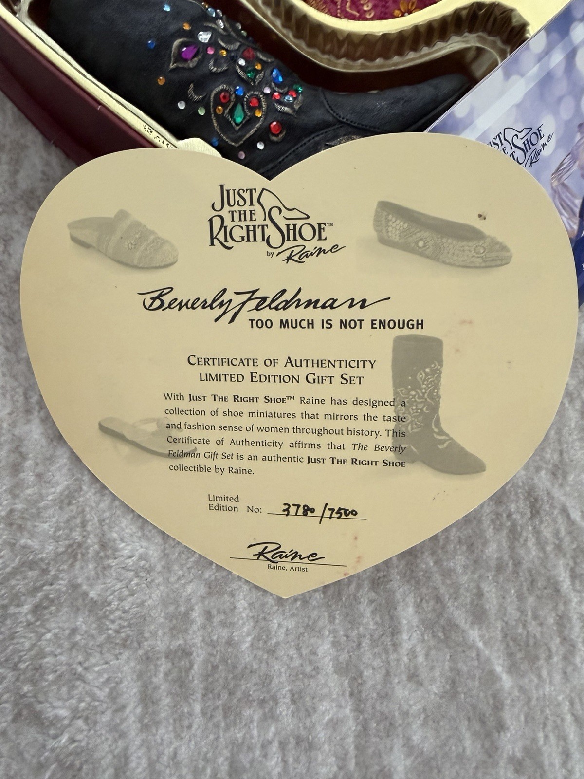 Just the Right Shoe by Raine Beverly Feldman Gift Set Limited Edition Boxed