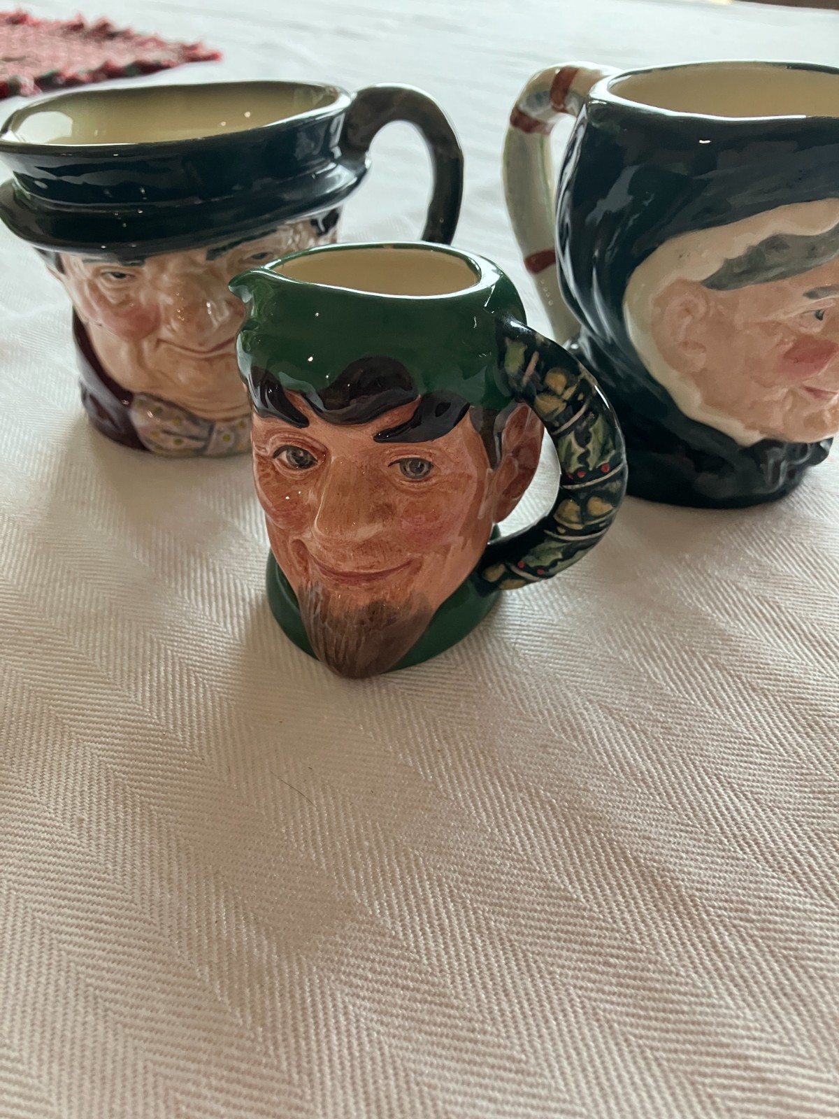 Lot of 3 Royal Doulton Toby Mugs 3-4 inches, Granny, Elf & old guy EUC