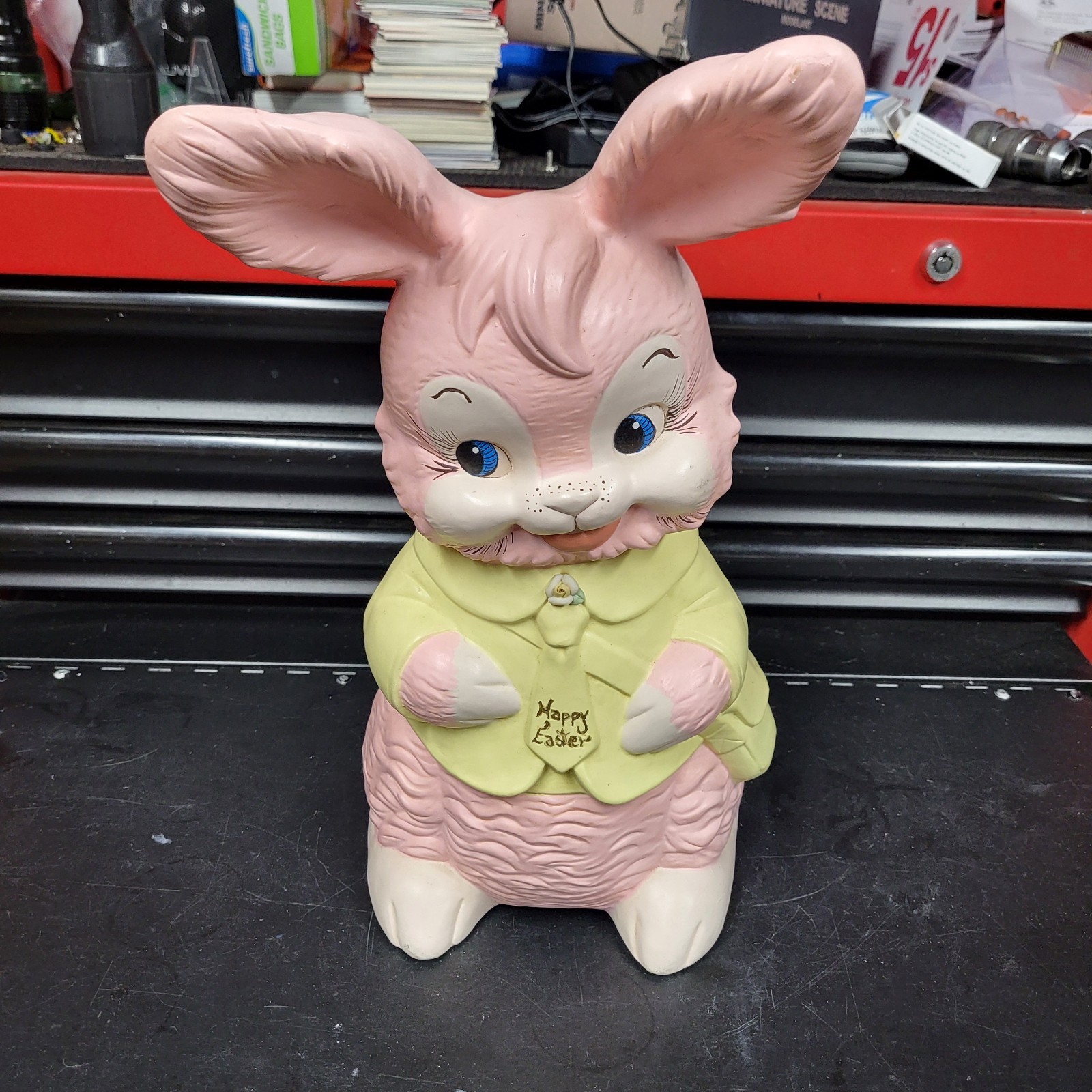 Alberta Molds Bunny Figure Large Ceramic Rabit Easter Vintage 13.5in Tall