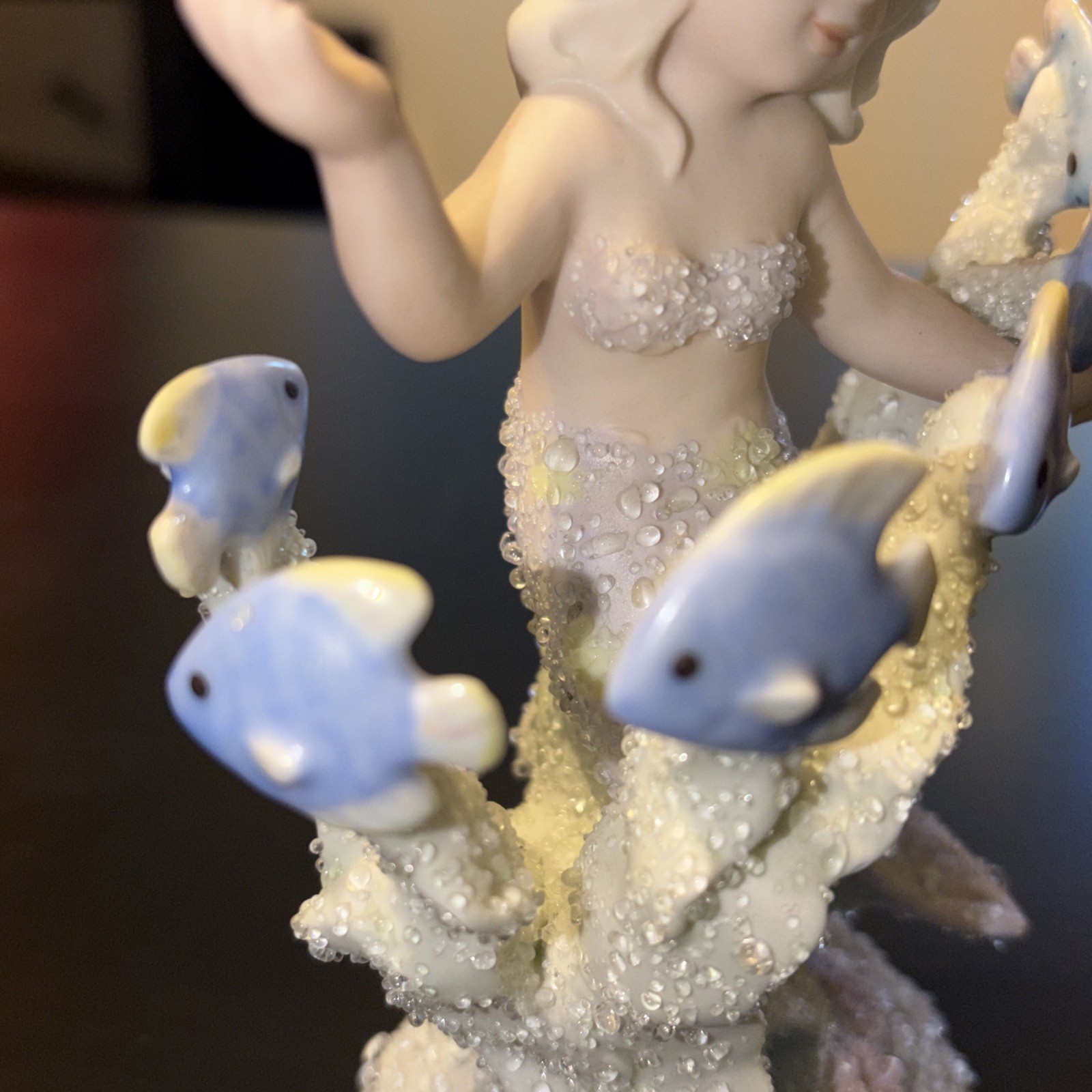 “Delia” Coral Kingdom Mermaid Figurine By Enesco 1995 #920851 Shimmering Stone