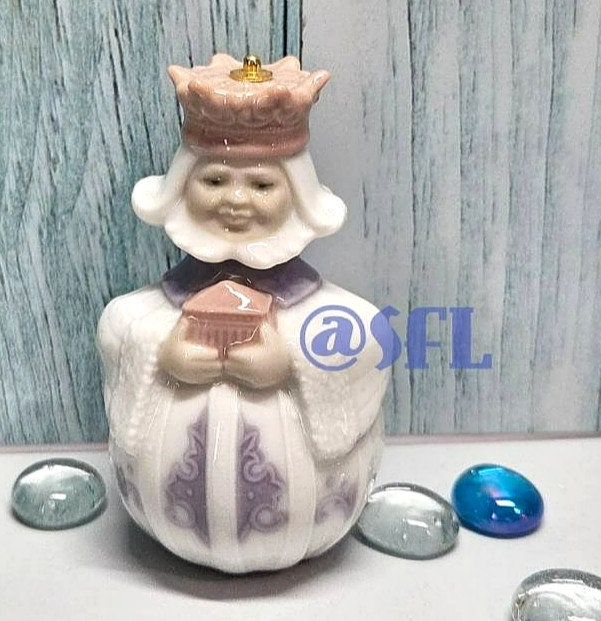 Vtg Lladro King Melchor Wise Men Christmas Ornament Retired Decor Collectible