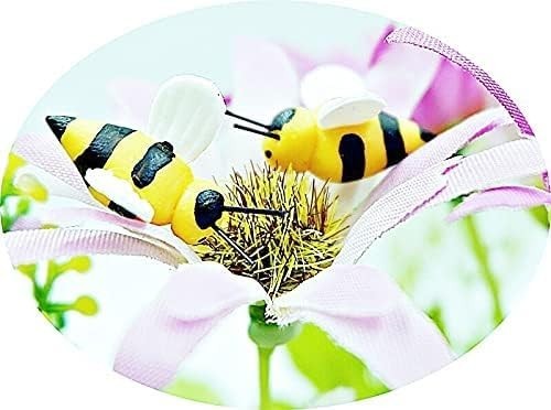 Mini Honeybee Figurines Set (12 Pieces) – Small Decorative Bee Accents for Gard