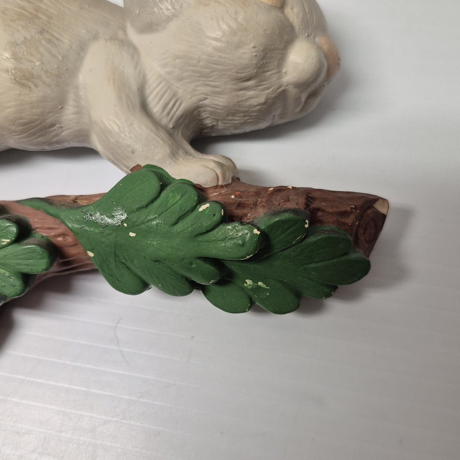 PAIR Vintage Kitschy Chipmunk Squirrel Figurines Set Woodland Chalkware Plaster
