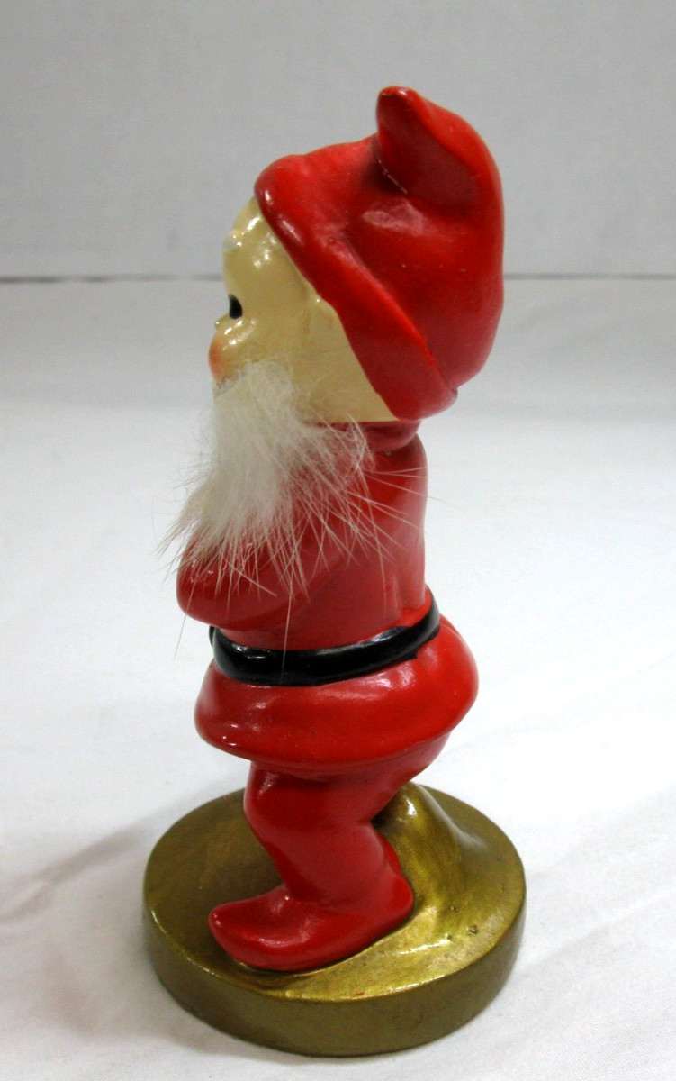 Gnome Pixie Elf Figure with Arms Crossed Ceramic Vintage 5.5″ Tall