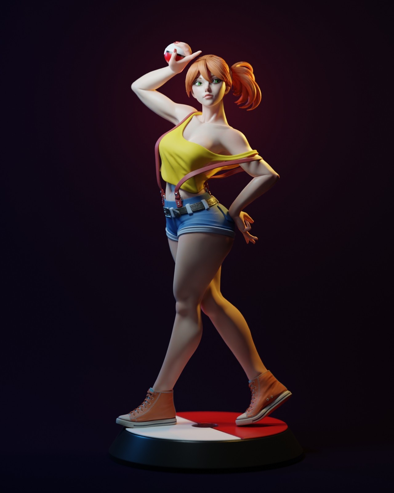 ES Monster Misty Pokemon Trainer Unpainted Unassembled Figure Kit 1:12-1:4 scale