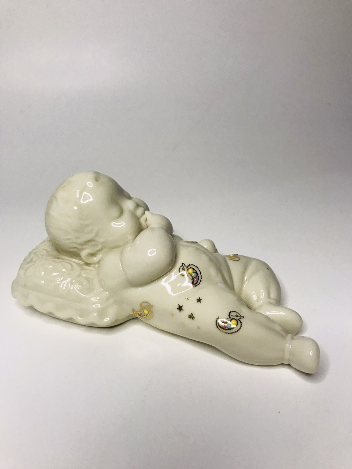Lenox Figurine Hush Little Baby Sleeping Baby China Jewels Collection 6” X 3”