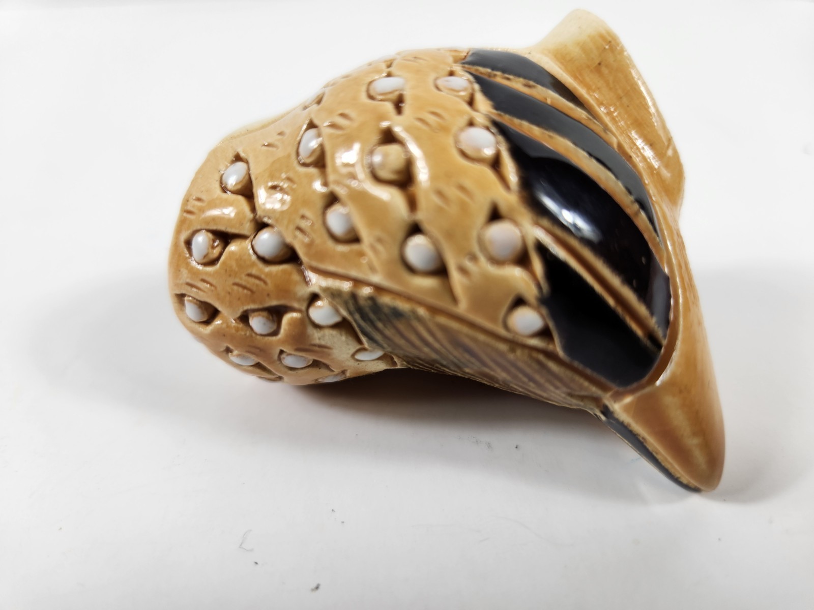 Owl Hand Made Uruguay Signed Glazed Over Clay EXCELLENT Small