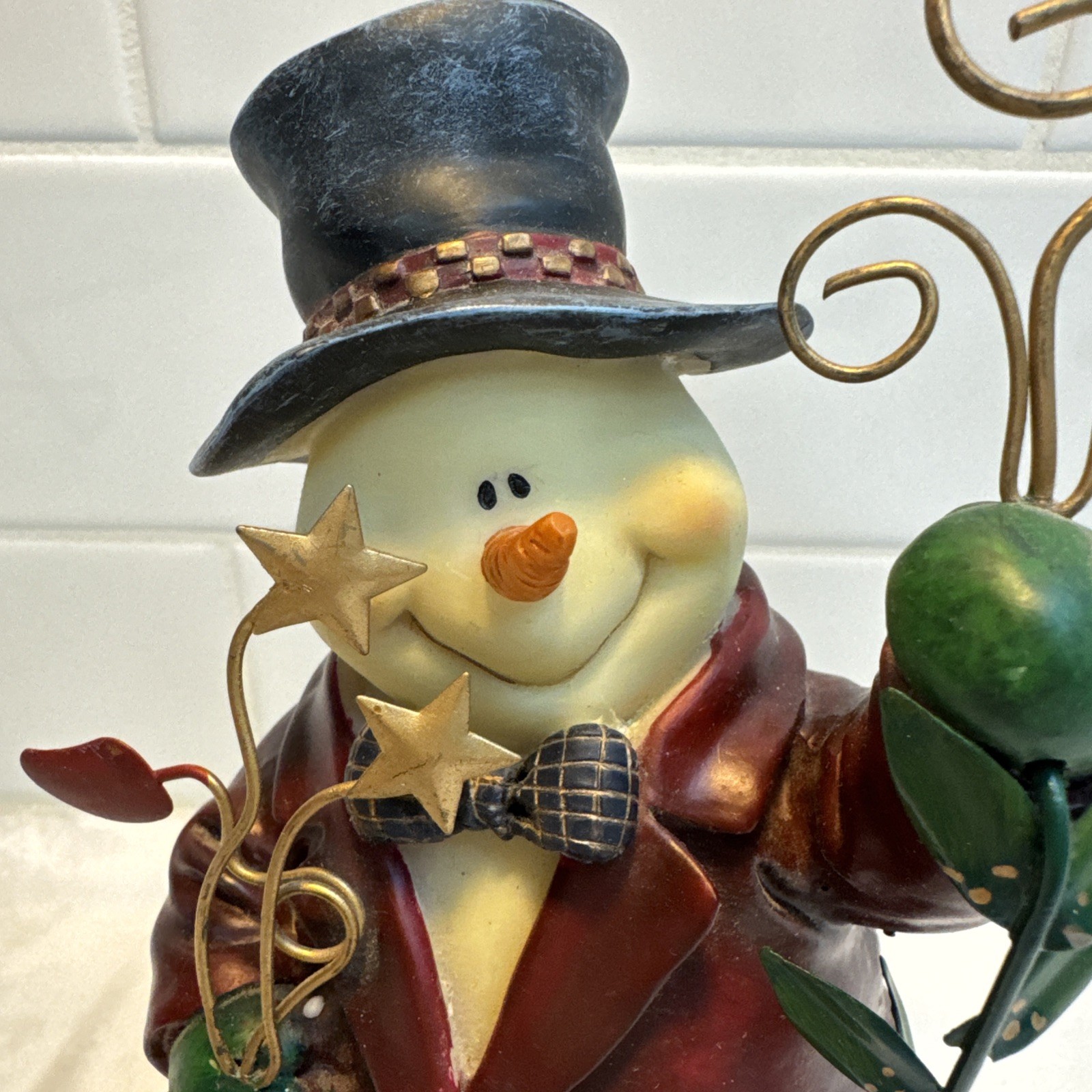 Snow Friends Home Interior Snowman 2002 Resin Figurine