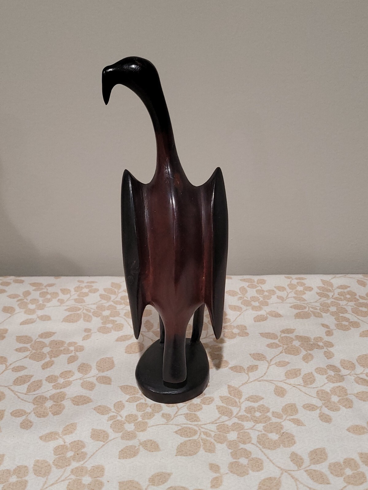 Carved Wooden Bird Figurine Vintage In Excellent Shape 9″ Tall
