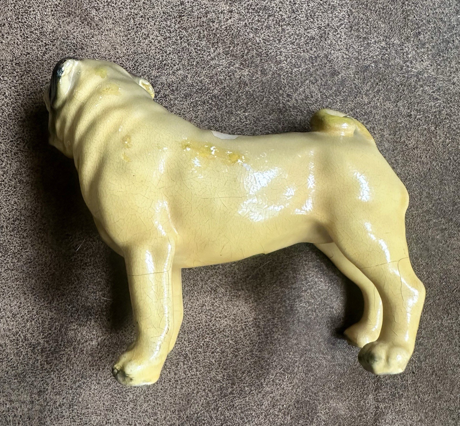 Antique Royal Design By Mortens Studio Porcelain Pug Dog Figurine Collectible