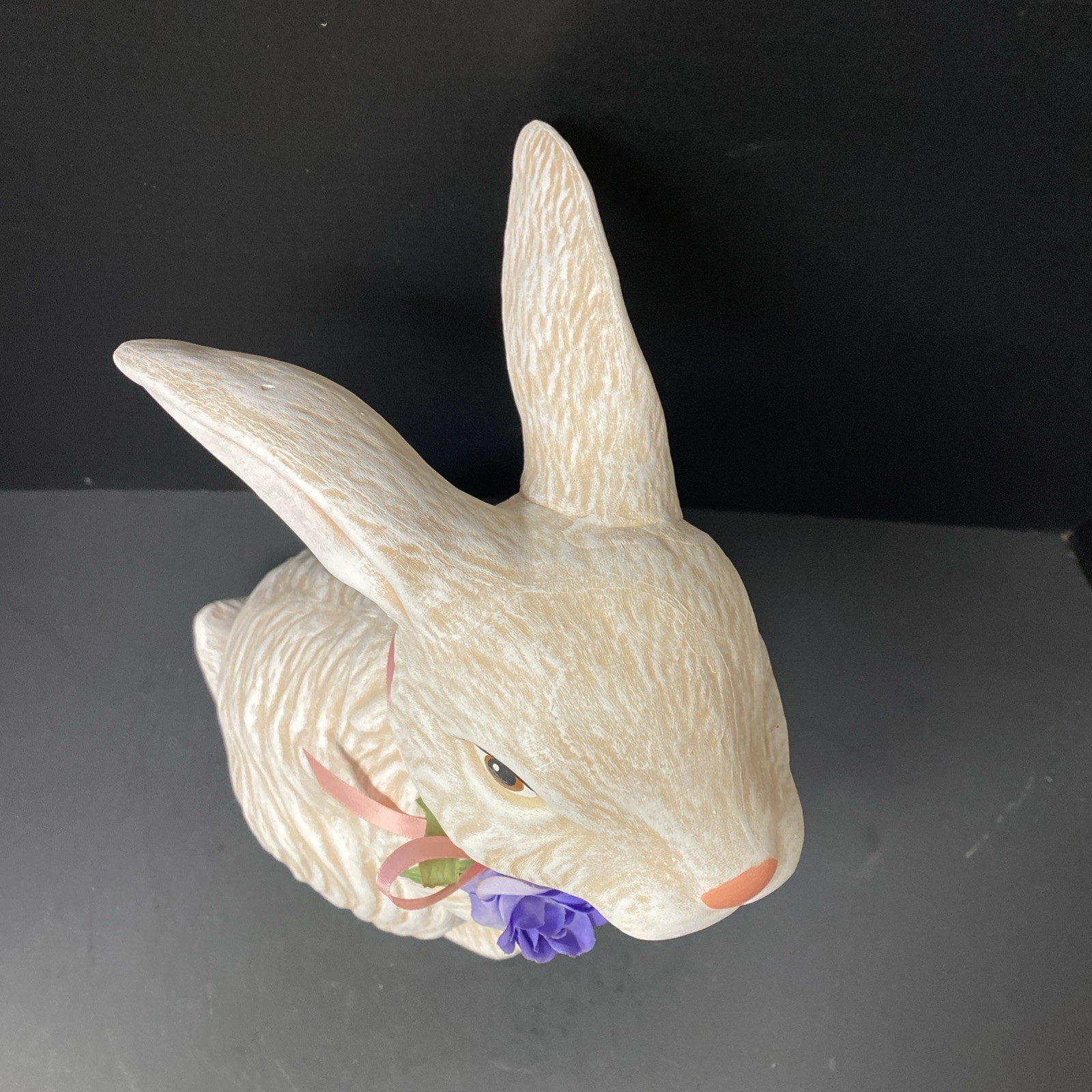 Scioto Ceramic Bunny Figurine 12″ Easter Rabbit S-1081 Spring Hand Painted