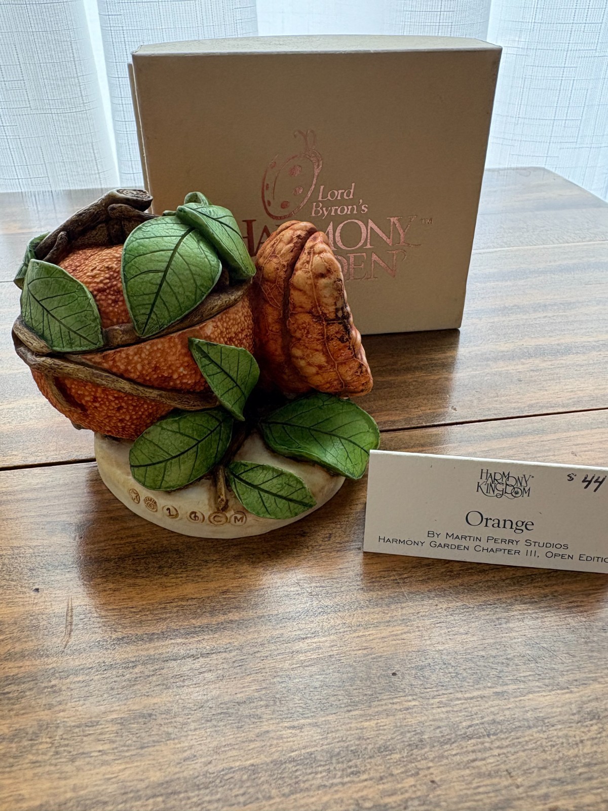 Lord Byron’s Harmony Garden Orange Trinket Box Edition 1 HG3OR , Retired