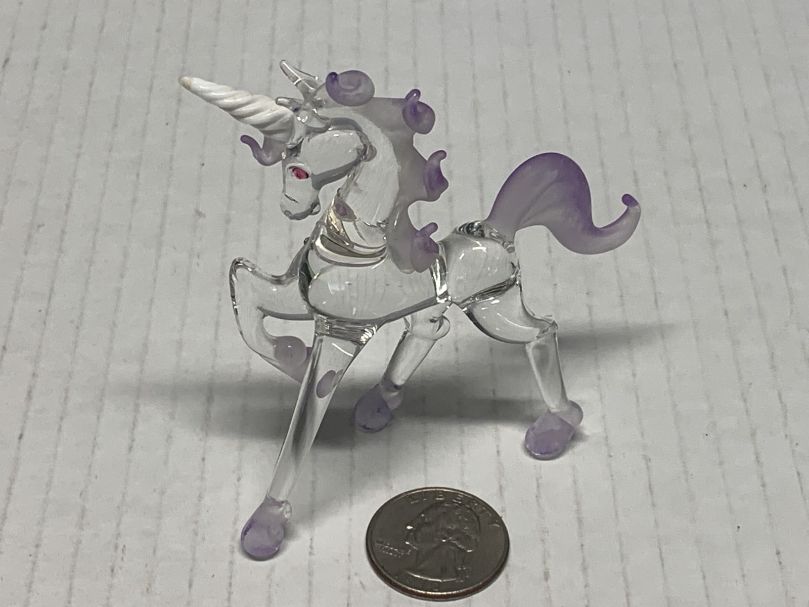 GLASS BARON UNICORN, FROSTED PURPLE, NICE