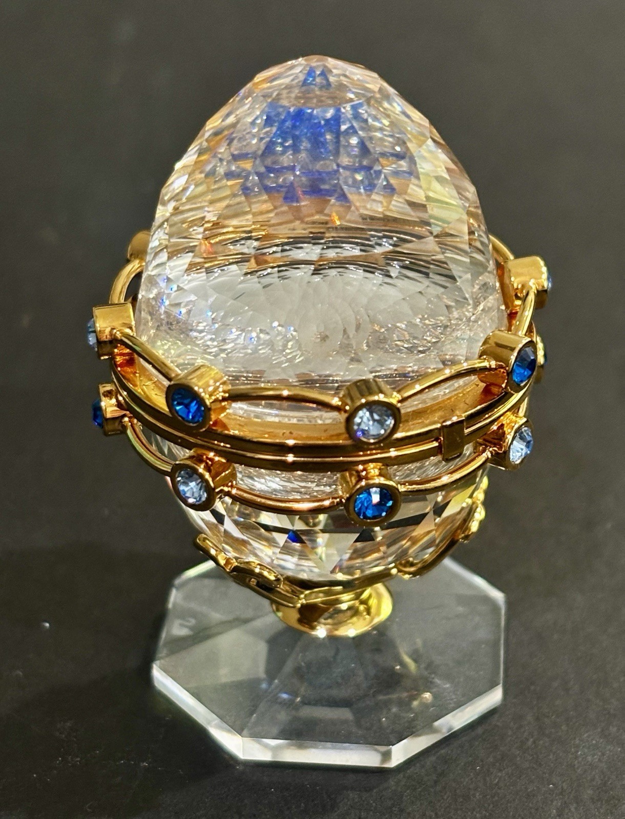 Swarovski Crystal “Secrets Egg with Garland” multi color crystals inside no box