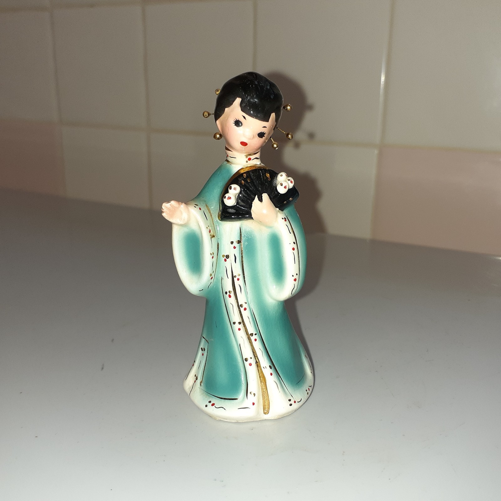 Vintage Josef Originals Japanese Geisha Figurine 3.7″T Neck Repaired SOLD AS IS