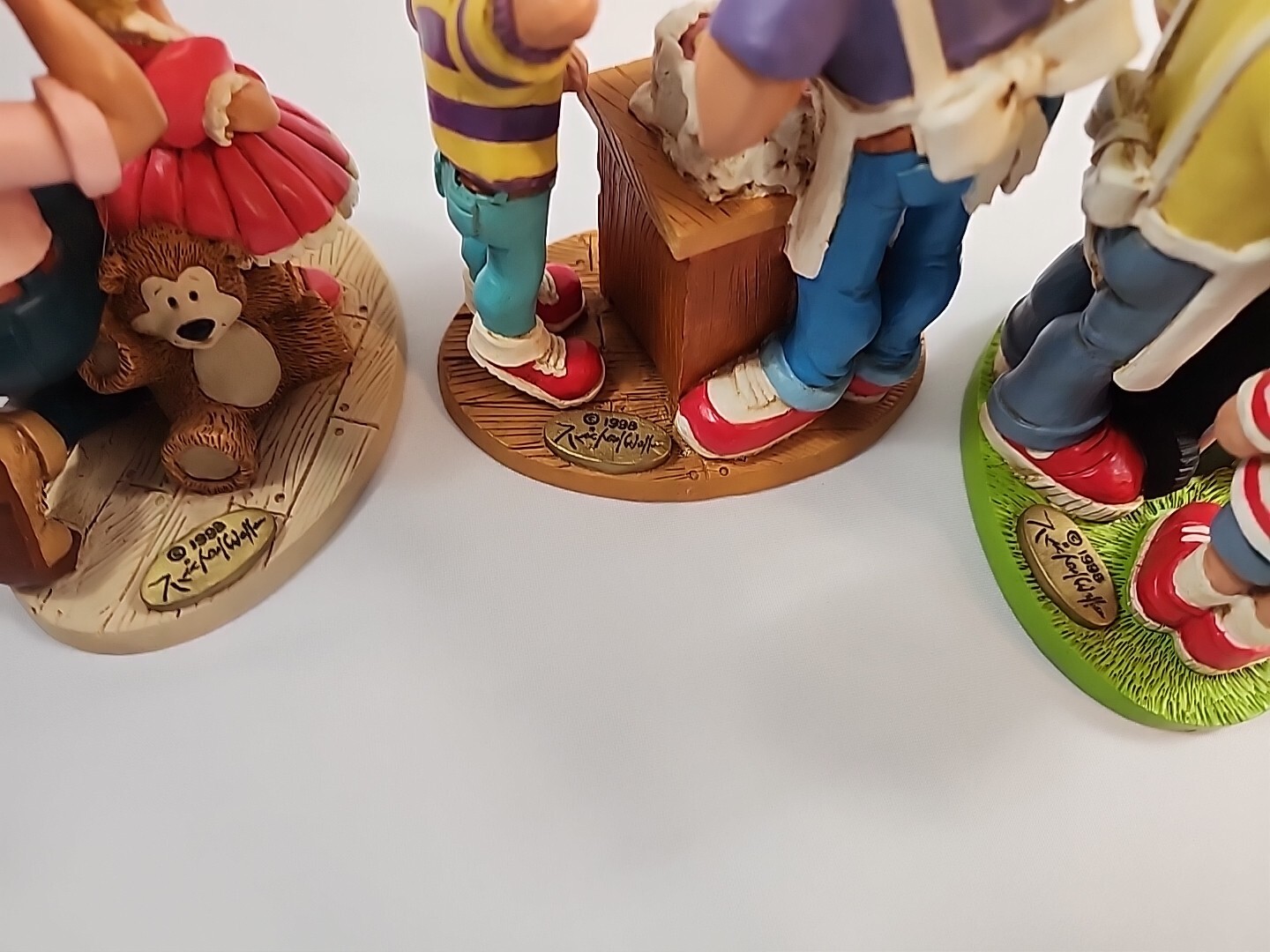 3 X VTG M&R Studios by Michael Walker Resin Figurines Dad / Kid He’s A Real Man