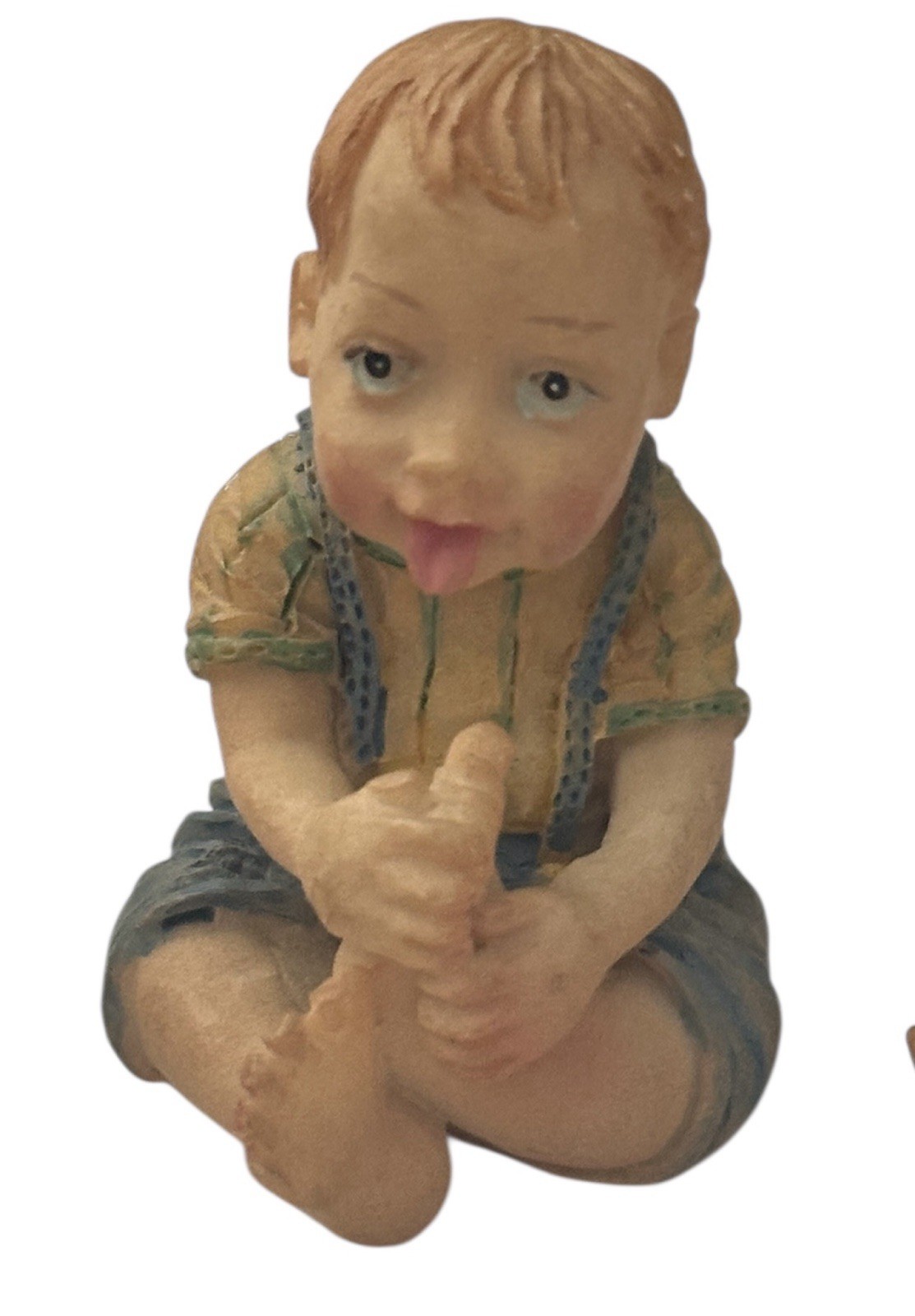 Vintage Resin Baby Boys ~ 4 Baby Boy Figurines ~ 2.75” each