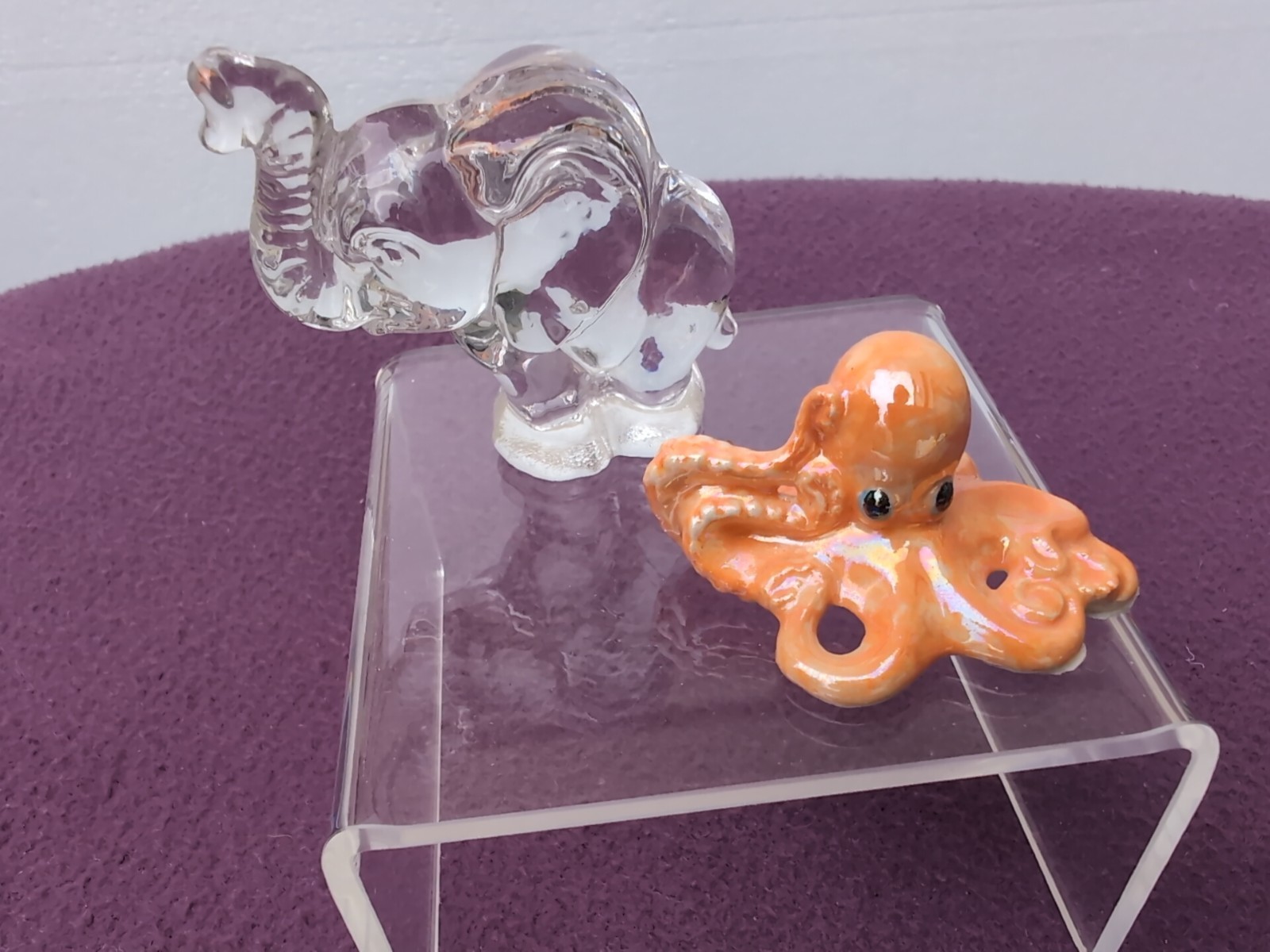 Mini Glass Figures 5 Pcs Elephant