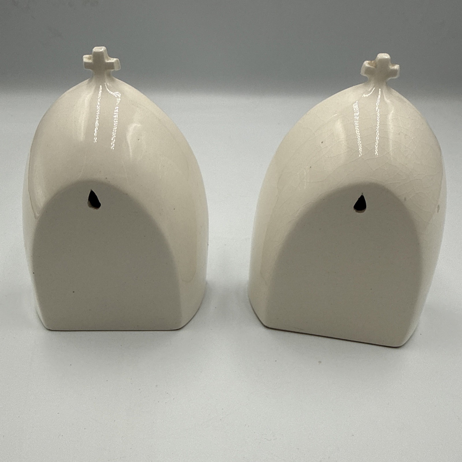 VTG Praying Boy & Girl Chapel Figurine Wall Hanging Ceramic By Art Japan EUC