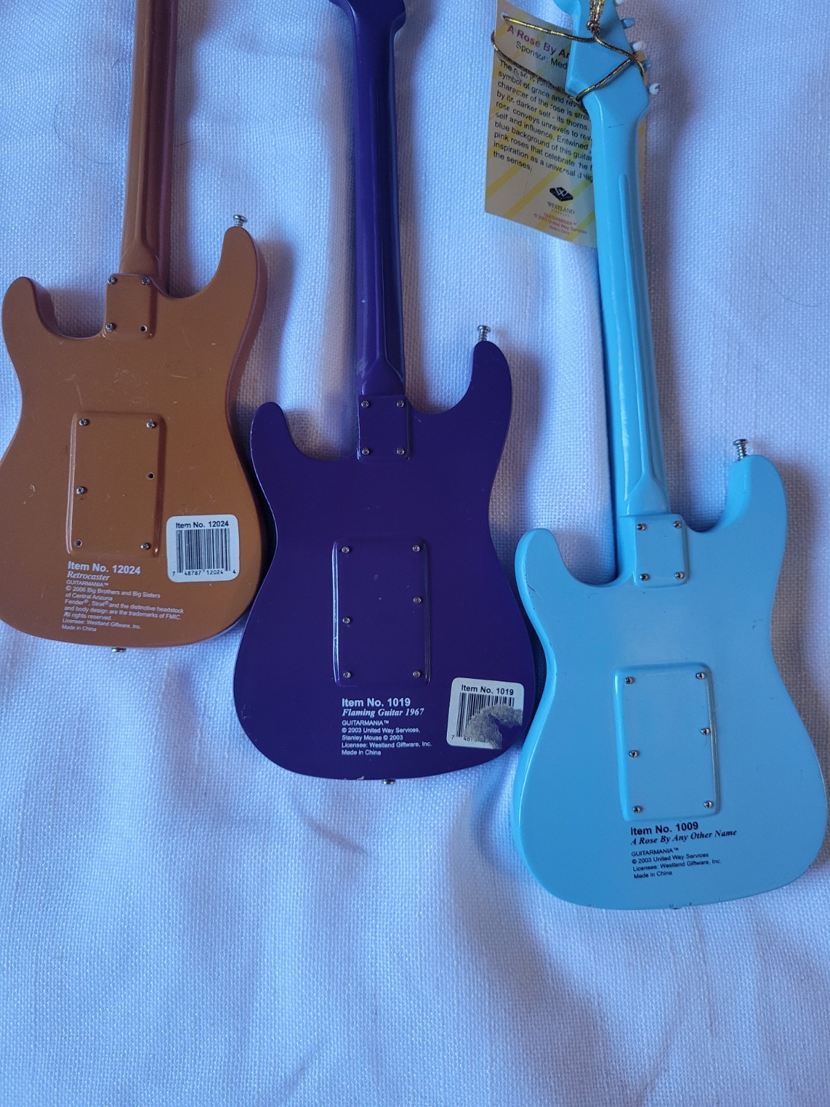 Vtg Guitarmania Collectors Edition Mini Fender Guitar. A Rose By Any Other Name