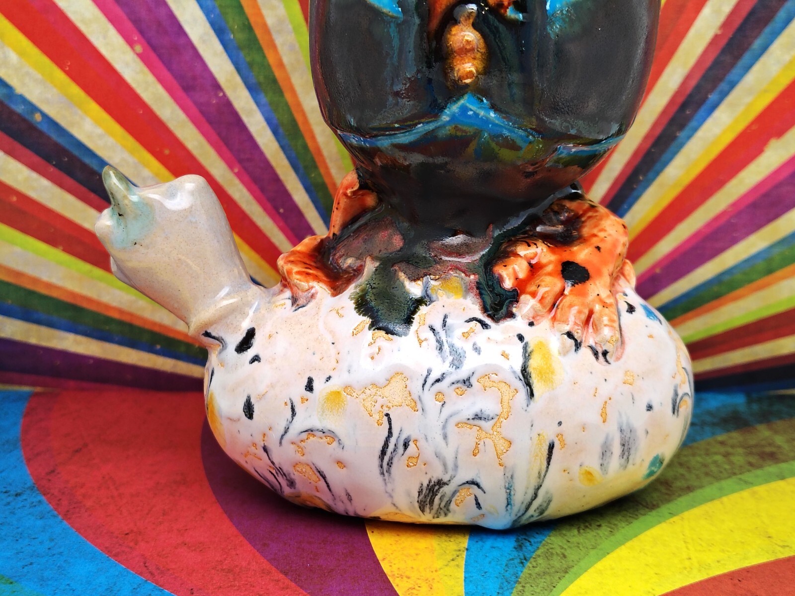 The Fall Of All Things Whimsical – Original Ceramic Figurine Humpty Dumpty Goth