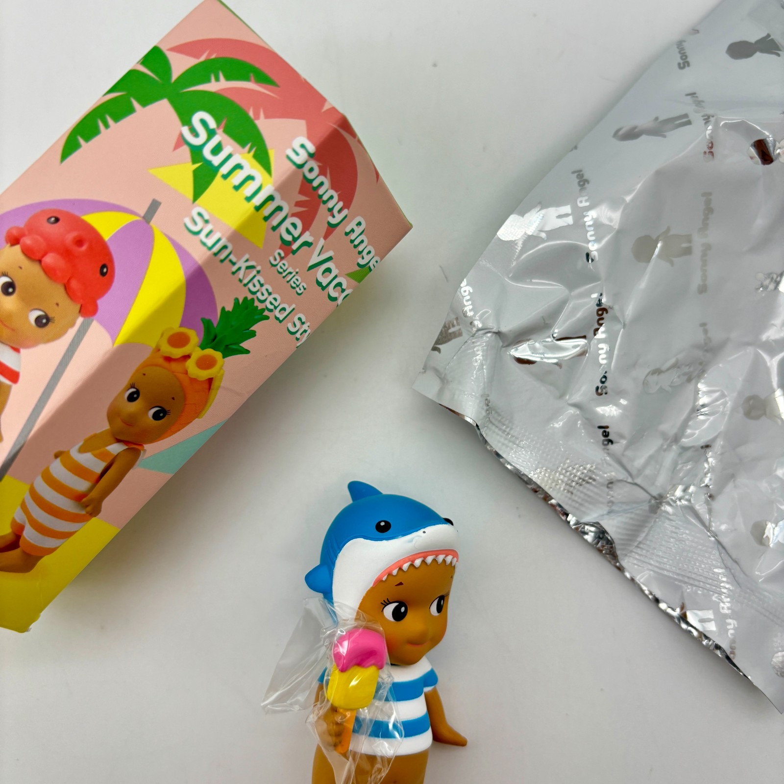 Authentic Sonny Angel Summer Vacation Series Blind Box Mini Figure Toy, Rabbit