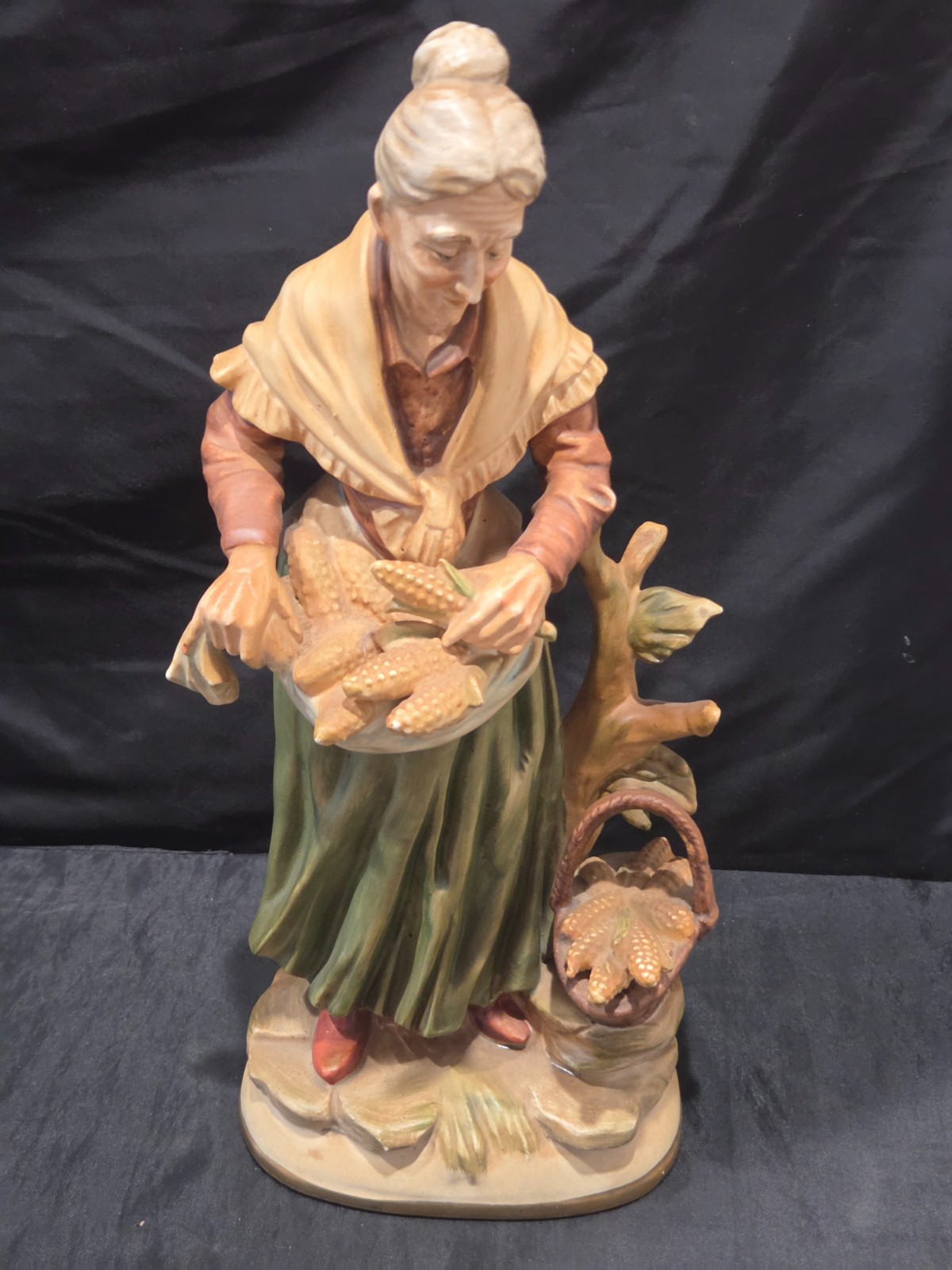 Vintage Pair of Homco Farmers Harvest 13″ Porcelain Figures