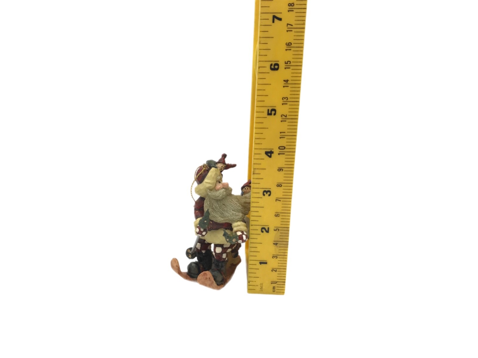 Boyds Bears Skiing Santa In The Nick of Time Handmade Christmas Ornament w/Box