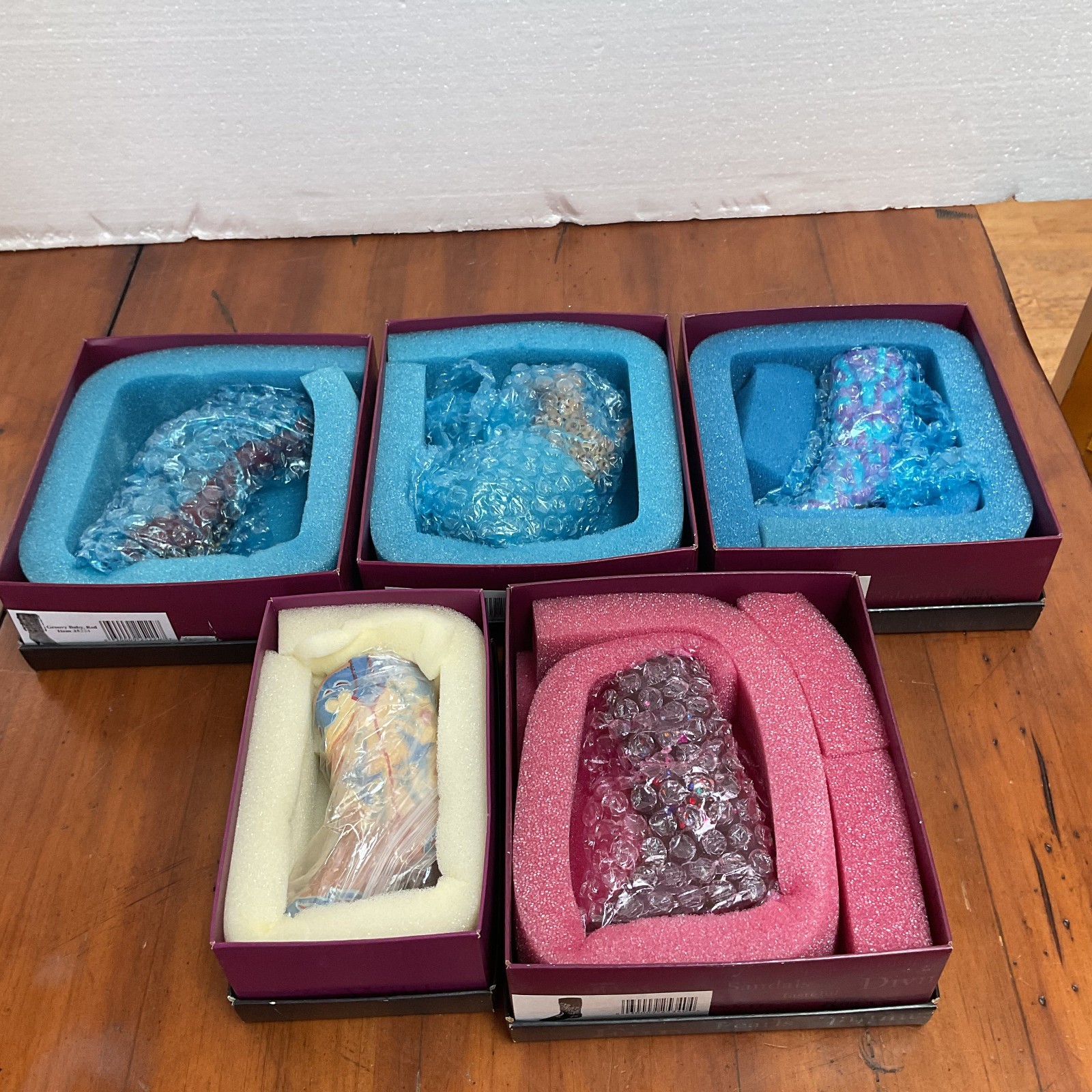 Lot of 5 Just the Right Shoe by Raine Boot Figurines 2001 Boxes & COAs