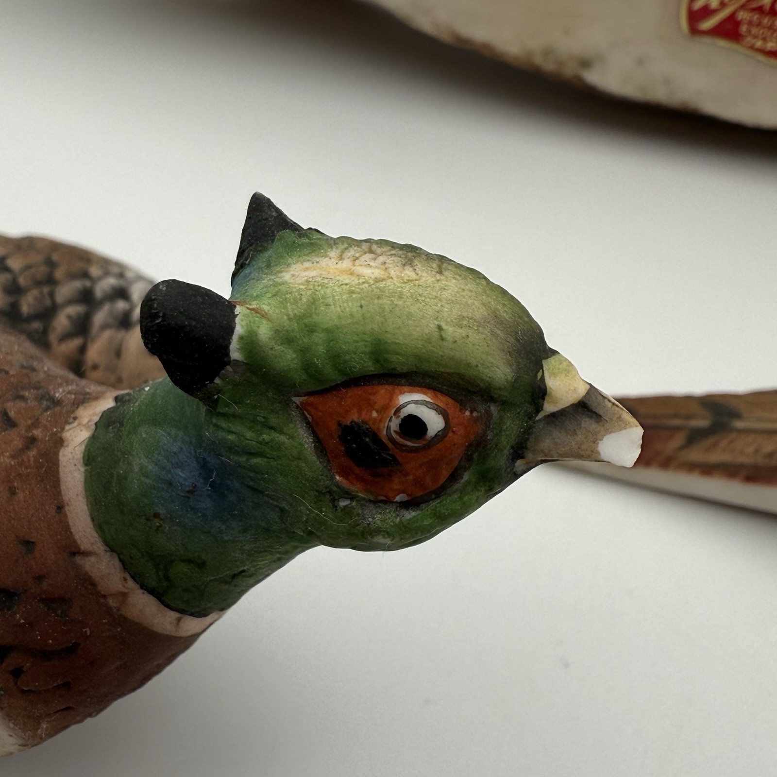 Vintage Lefton Japan Flying Pheasant Wall Plaques Hand Painted Set of 3