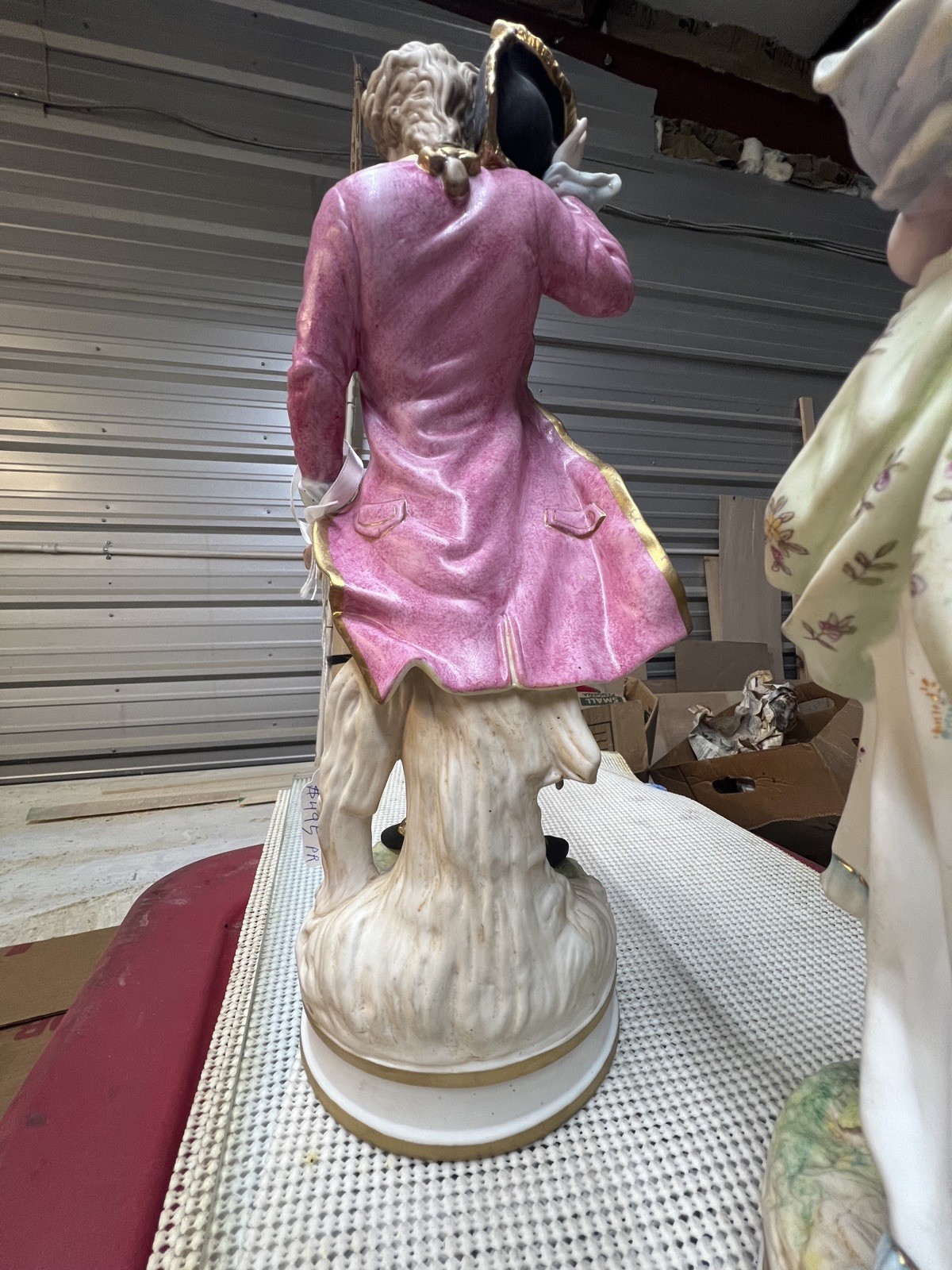 Lg. RARE Antique Pair Of French Bisque Porcelain Figurines 15.5″x6″ OUTSTANDING