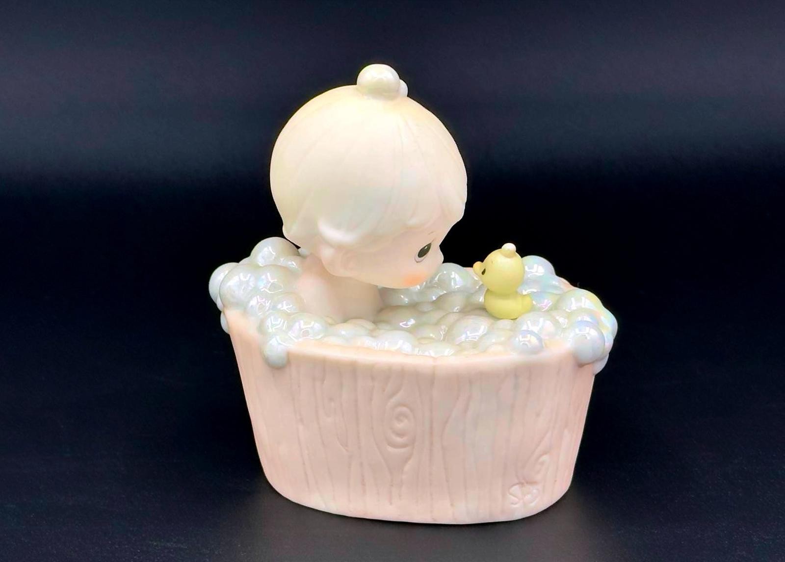 Precious Moments Figurine – Bath Time Bubbling Fun with Duckie 🛁🦆